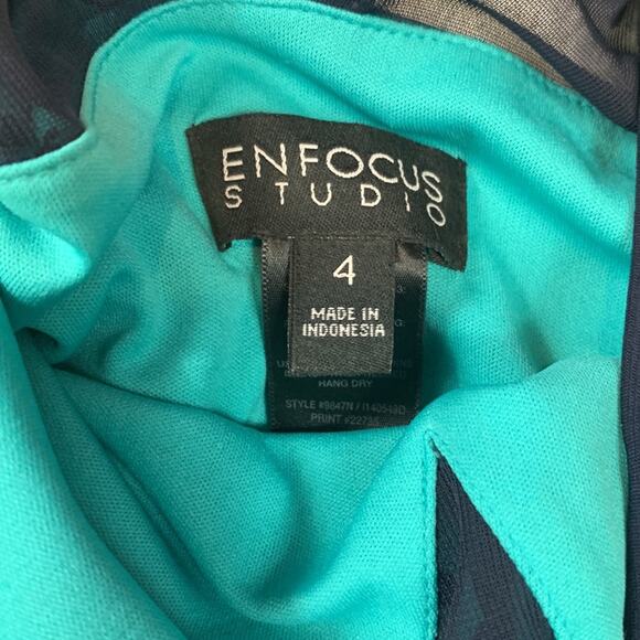 EnFocus Studio black mesh and mint a line dress, size 4 - Picture 7 of 8
